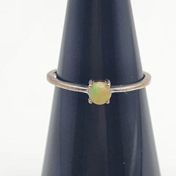 Sterling Silver Opal Ring (6) - Picture 1 of 8